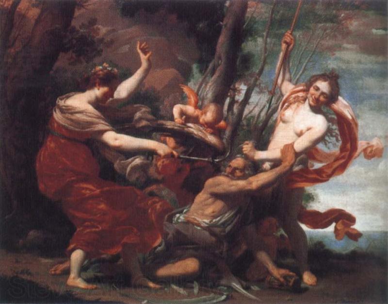 Simon Vouet Time Overcome by Hope and Beauty Norge oil painting art